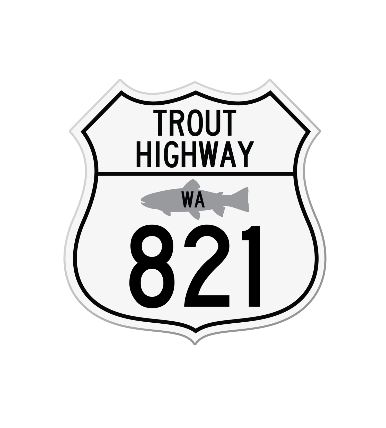 Trout Highway 821 Sticker 3 Trout Highway 821 Sticker